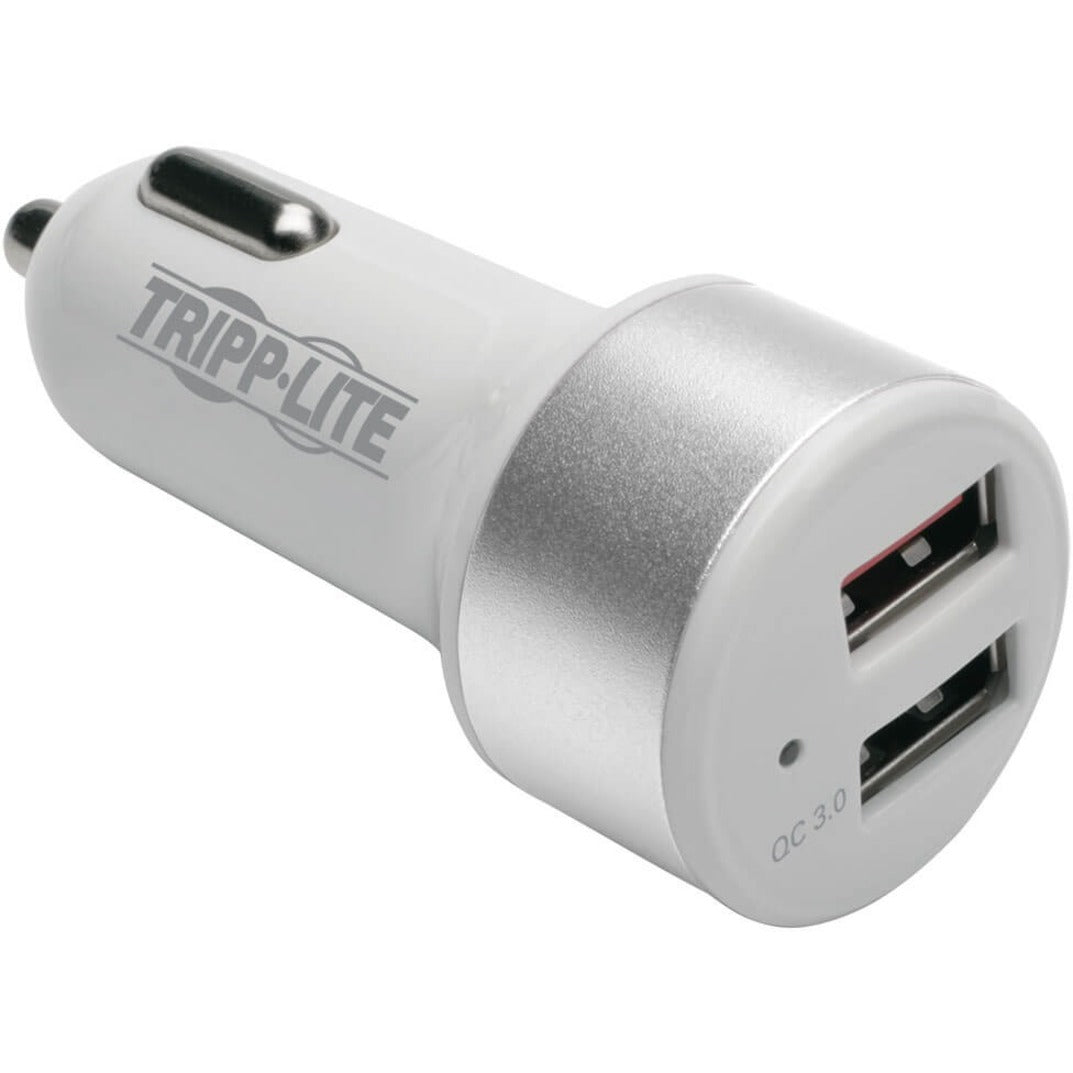 Tripp Lite U280-C02-S-QC3 Dual-Port USB Car Charger Qualcomm Quick Charge for Tablets and Cell Phones