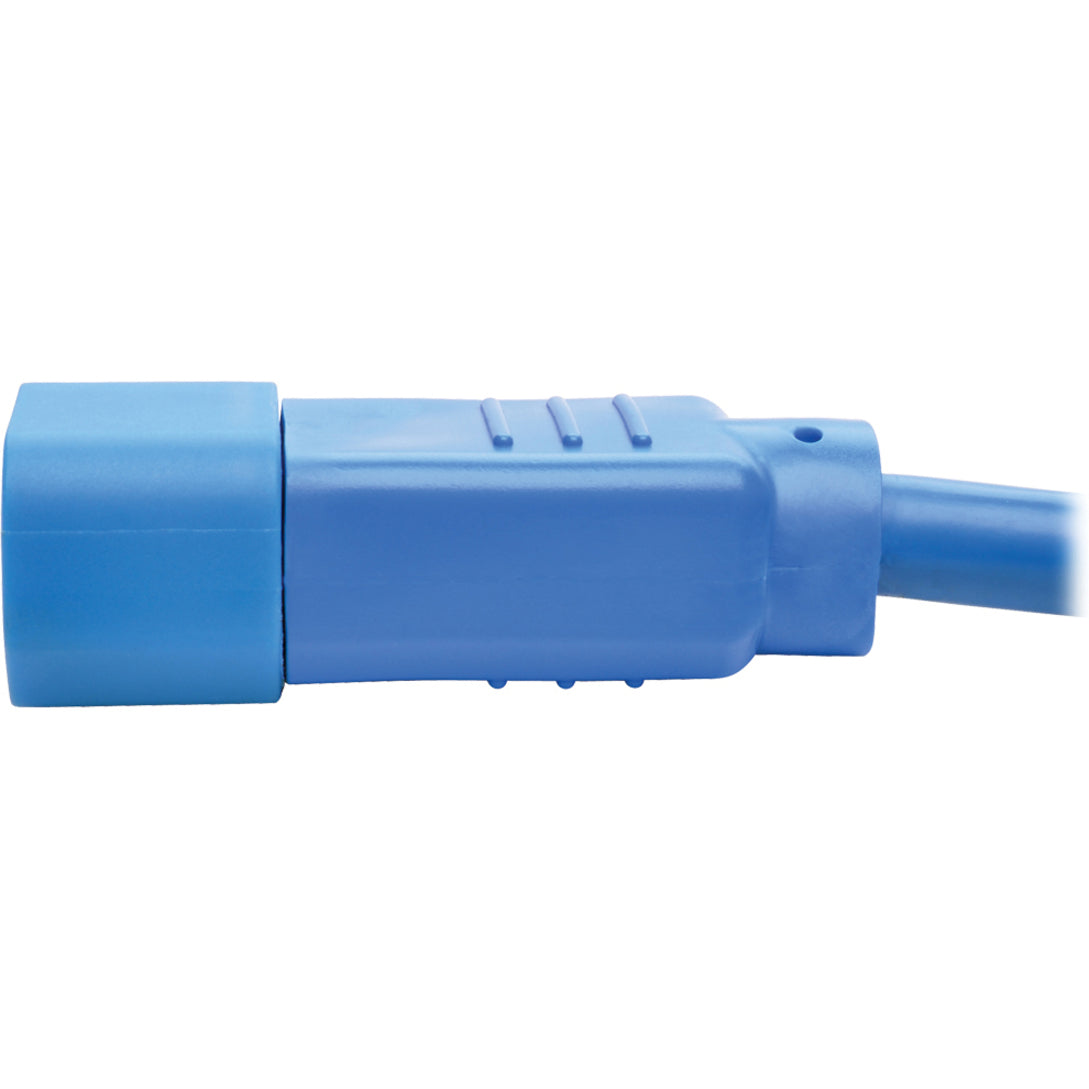 Detailed view of blue power cord connector showing ergonomic grip design-alternate-image5