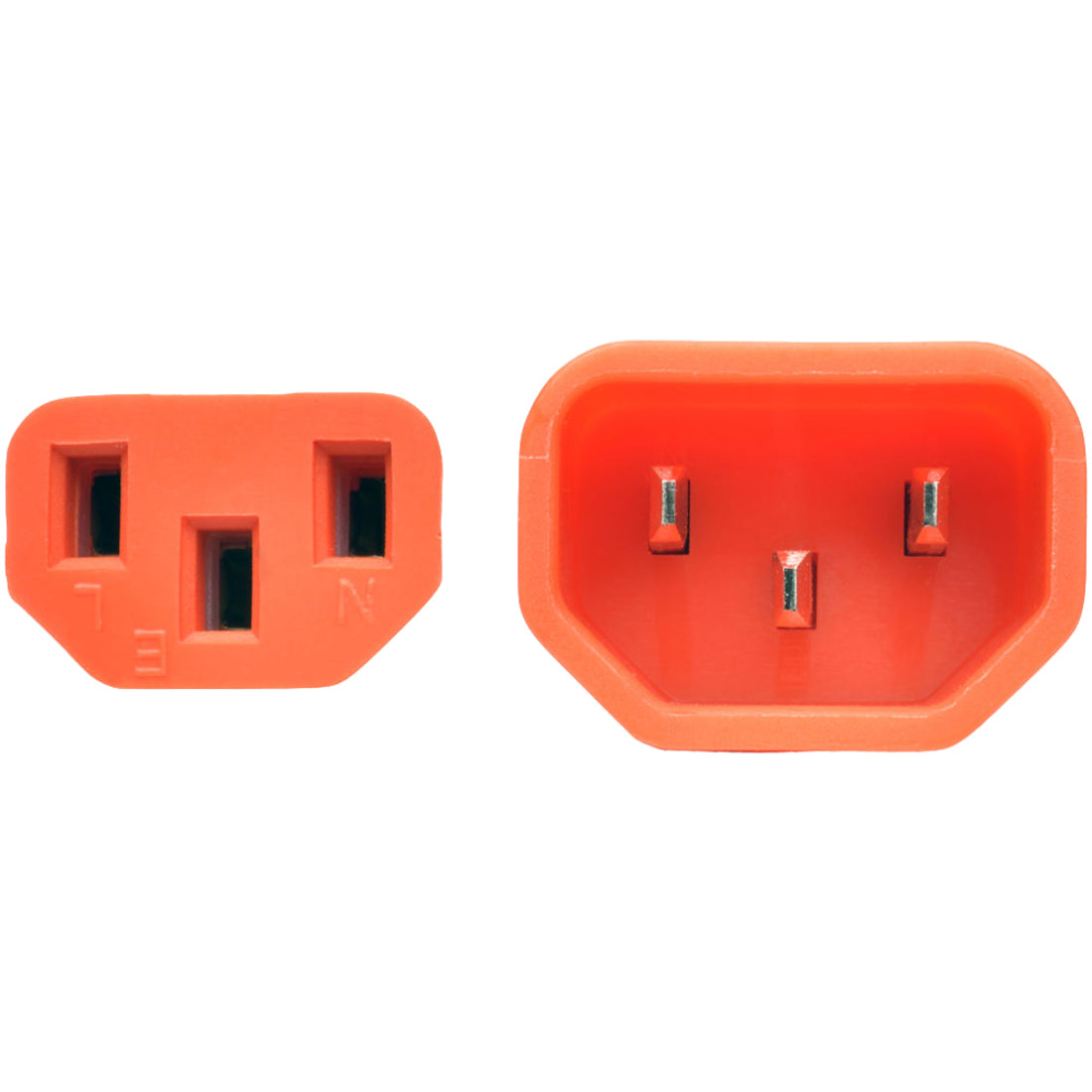 Detailed view of orange power cord connector pins and sockets-alternate-image3