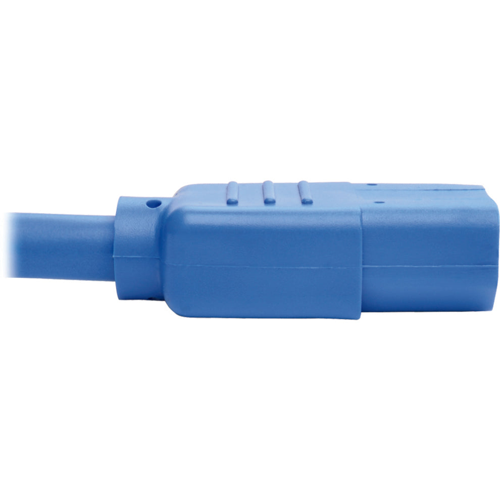 Side profile of blue power connector showing molded housing design-alternate-image4