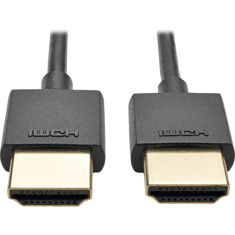 Close-up view of gold-plated HDMI connectors with 19-pin configuration and black housing