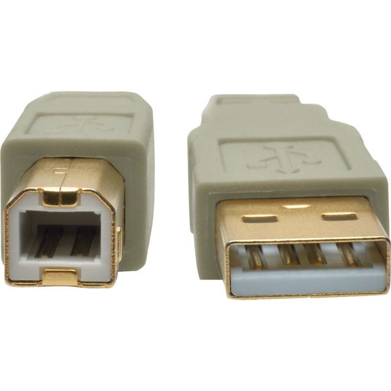 Detailed macro shot of USB Type-A and Type-B connector contacts