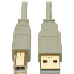 كابل USB 2.0 عالي السرعة A/B (M/M) من تريبي ليت U022-015-BE، بيج، 15 قدم.