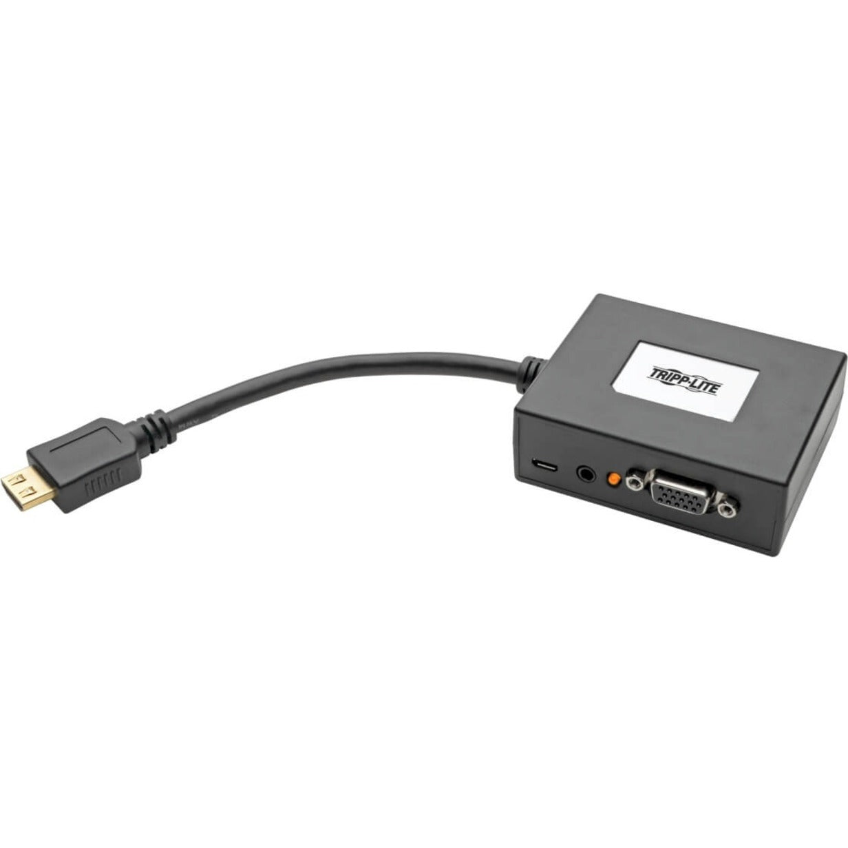 تريپ لايت P131-06N-2VA-U موزع HDMI إلى VGA + صوت بمدخلين، 1920 x 1440 (1080p)، متوافق مع TAA