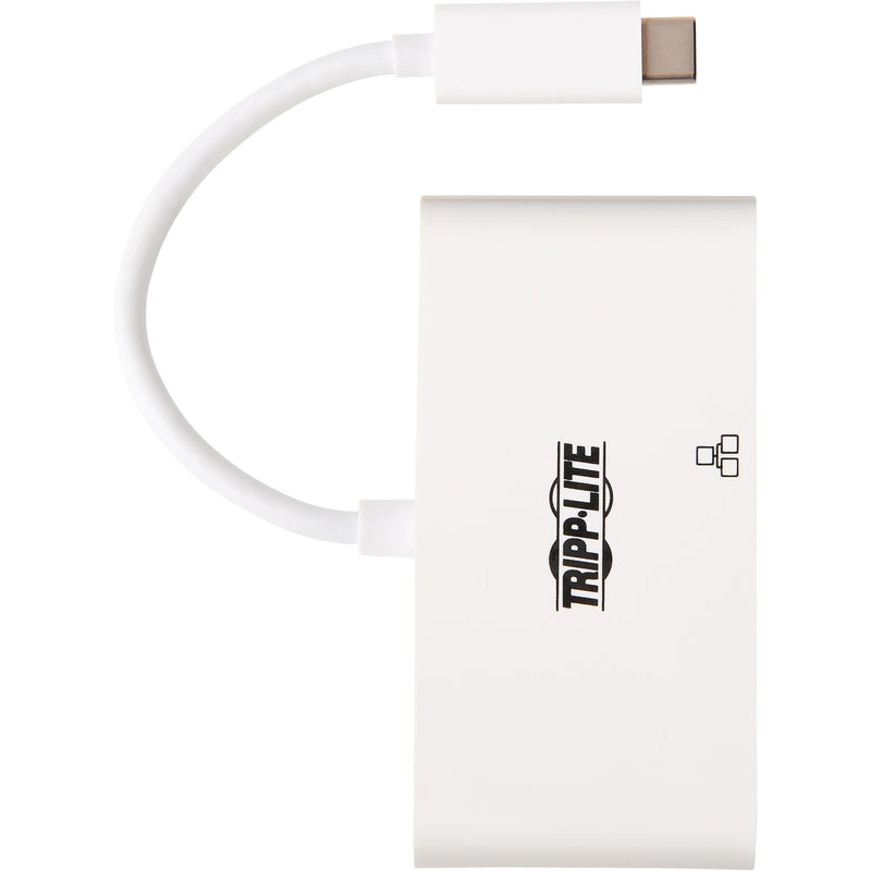 Close-up of Tripp Lite docking station's USB-C cable and housing design