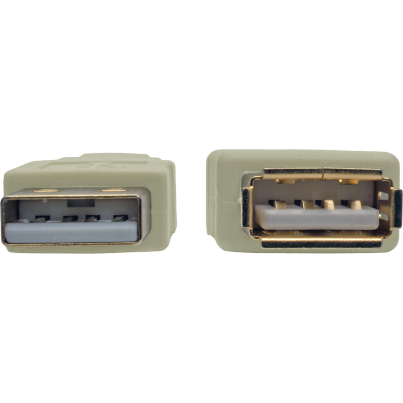 Detailed view of USB Type-A connector pins and internal structure