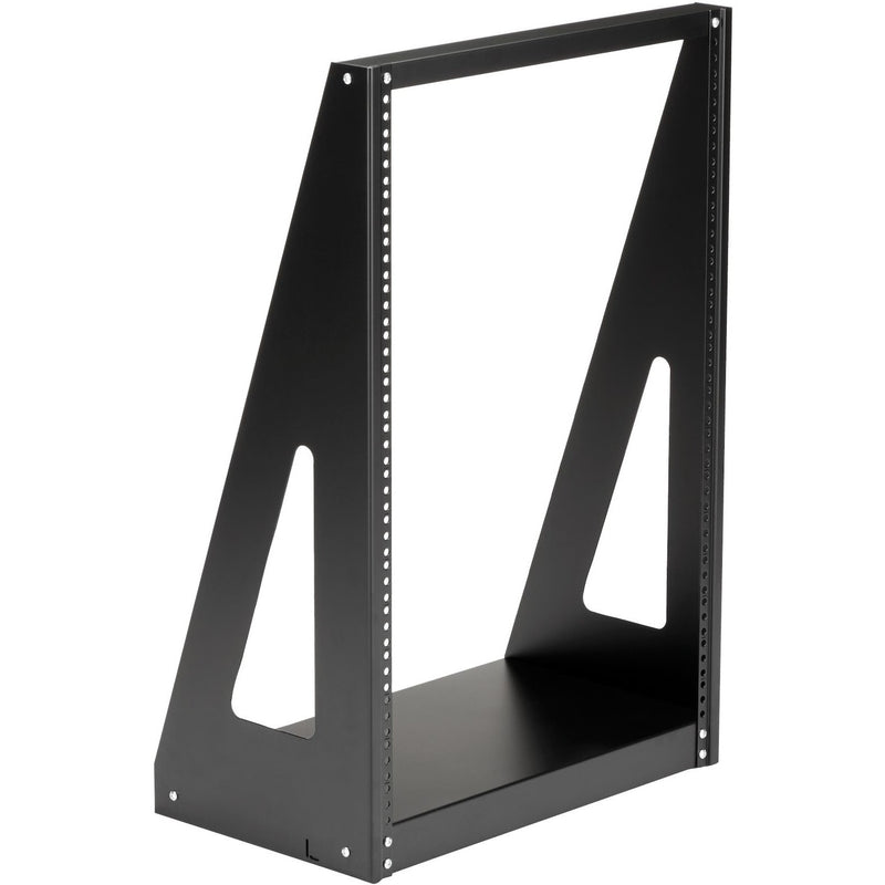 Side view of StarTech.com 16U rack highlighting cable management features and assembly points