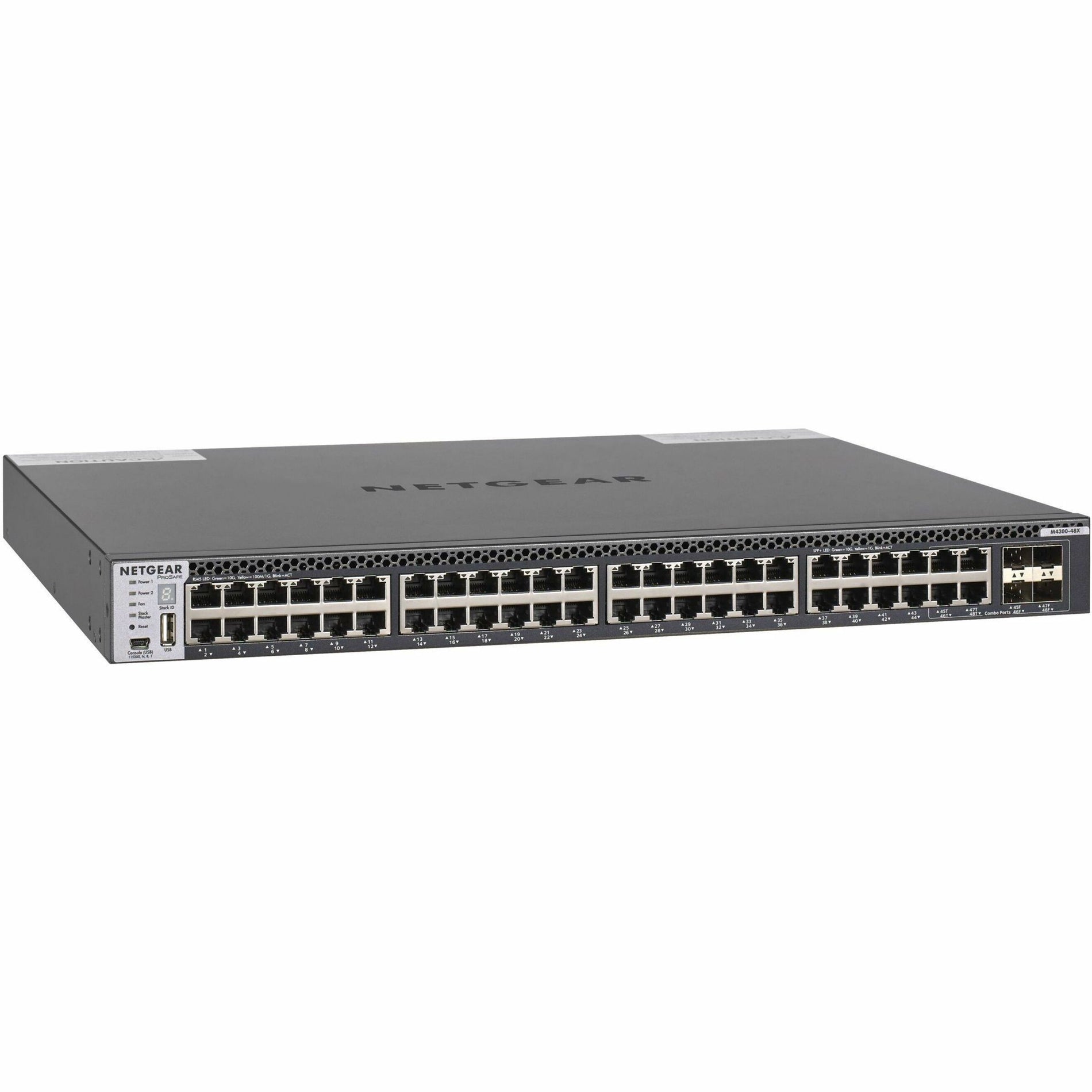 Netgear XSM4348CS-100NES ProSafe M4300-48X สวิตช์เลเยอร์ 3 48 x 10GbE ที่จัดการได้ ติดตั้งในตู้랙