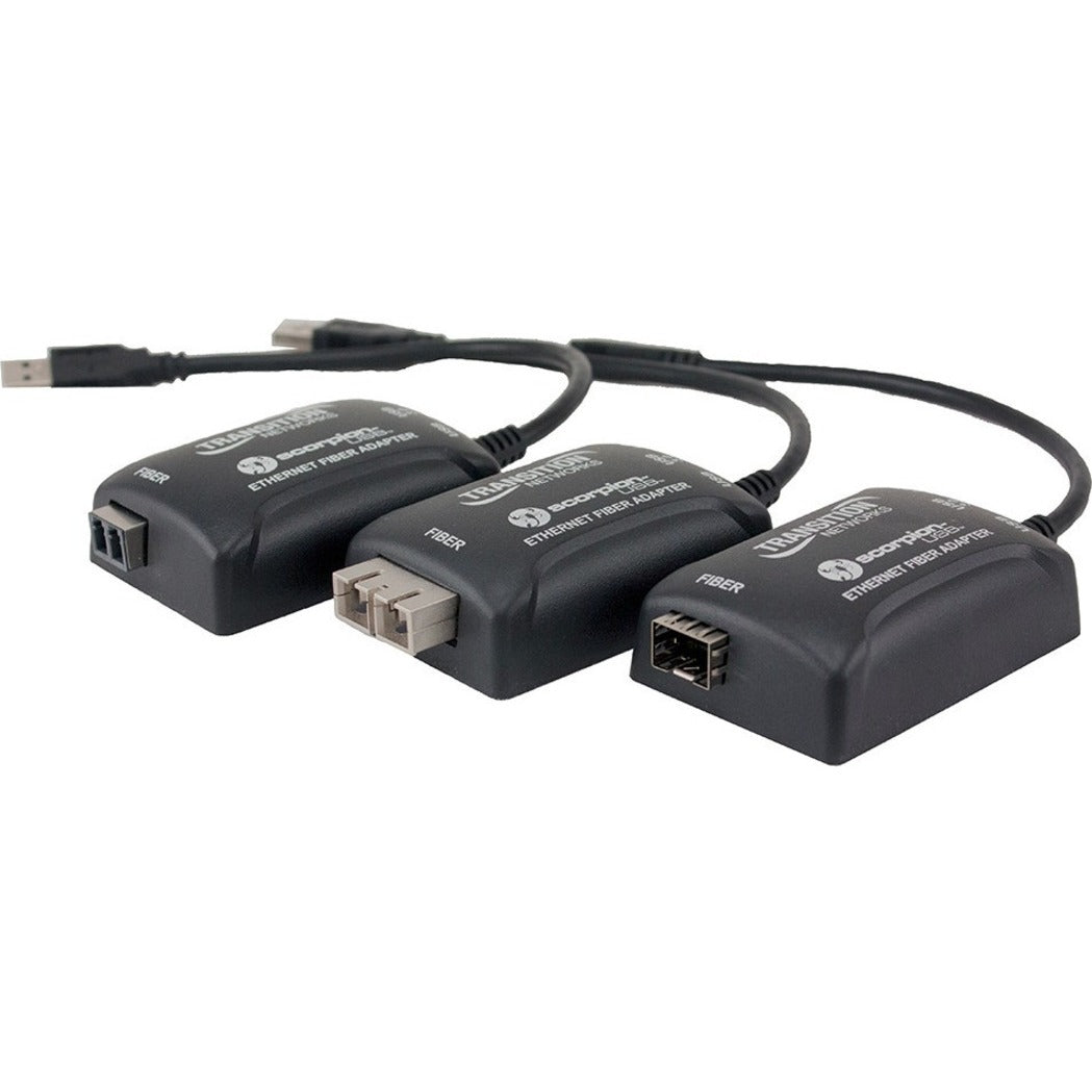 Transition Networks TN-USB3-SX-01(LC) Scorpion-USB 3.0 zu Gigabit-Ethernet-Faseradapter 1000Base-SX
