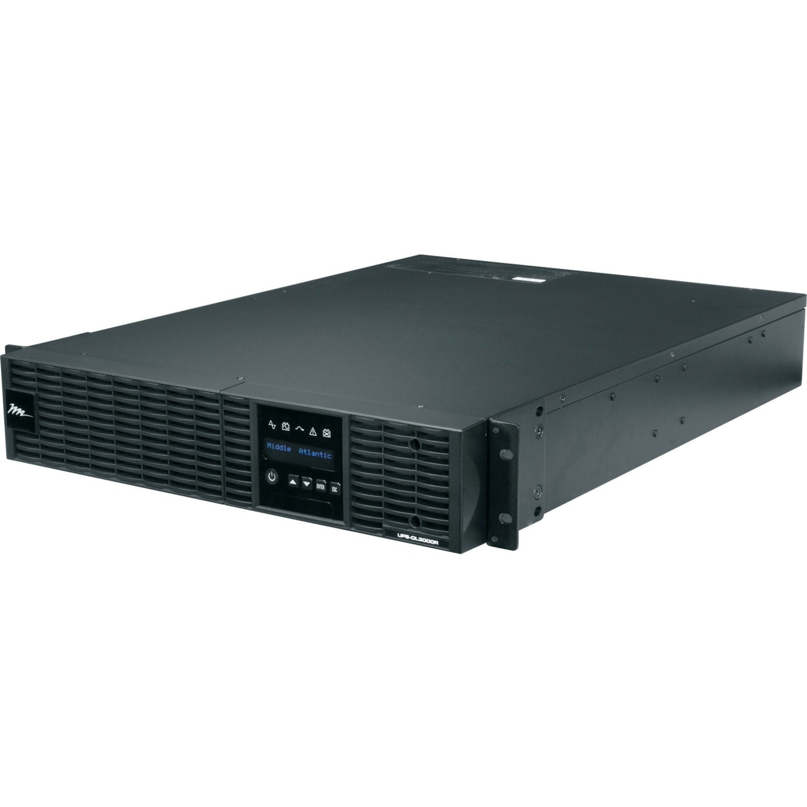 Middle Atlantic UPS-OL3000R Premium Online Rack-mountable UPS, 3000VA/2700W, Pure Sine Wave, 4 Minute Backup Time