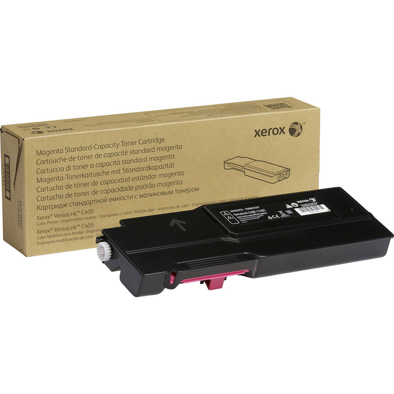 Xerox 106R03503 magenta toner cartridge shown with its retail packaging box