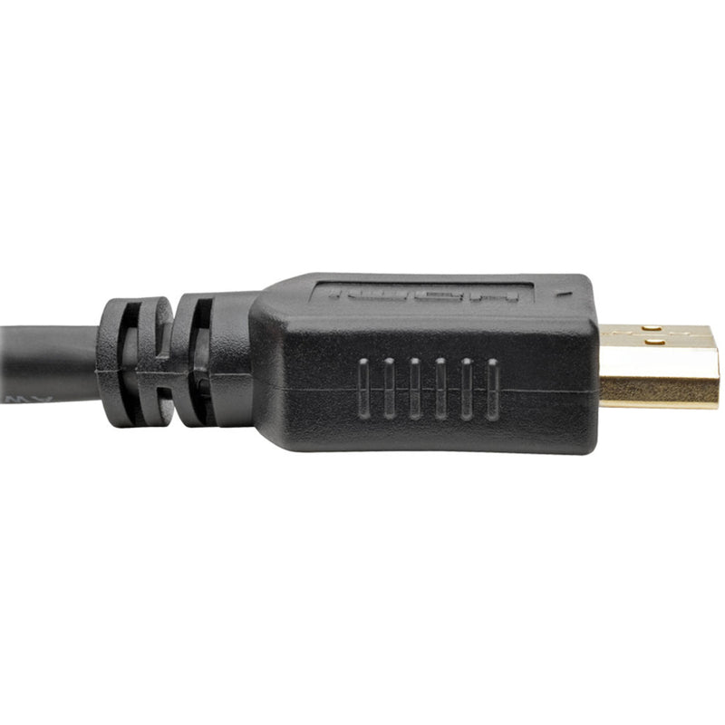 Detailed side view of HDMI connector showing strain relief and construction