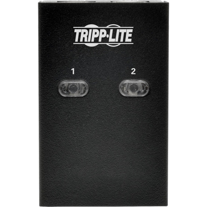 Top view of Tripp Lite USB switch showing Tripp Lite logo and numbered LED indicators