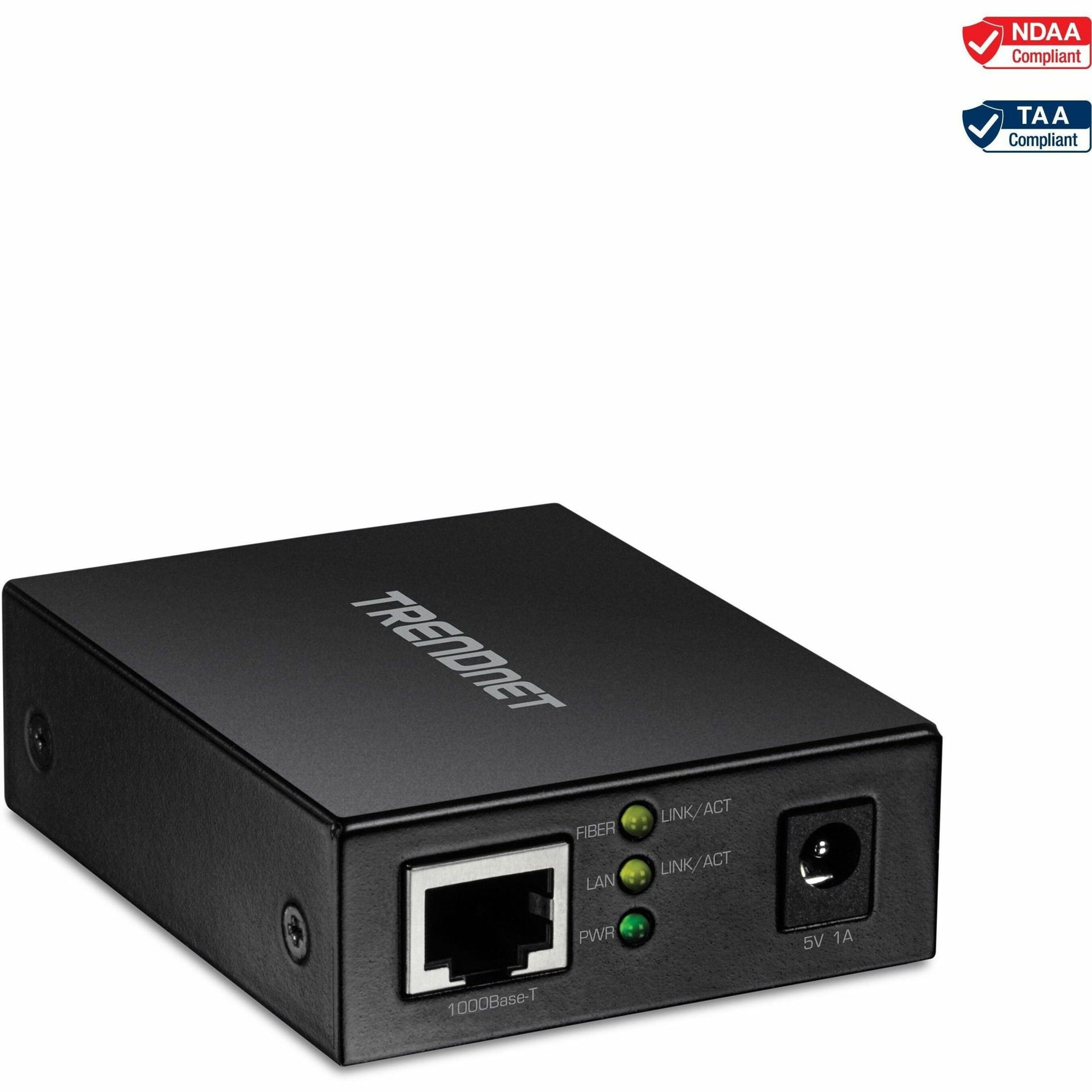 TRENDnet TFC-GSFP 1000BASE-T to SFP Fiber Media Converter, Gigabit Ethernet  to SFP Media Converter, 4Gbps Switching Capacity