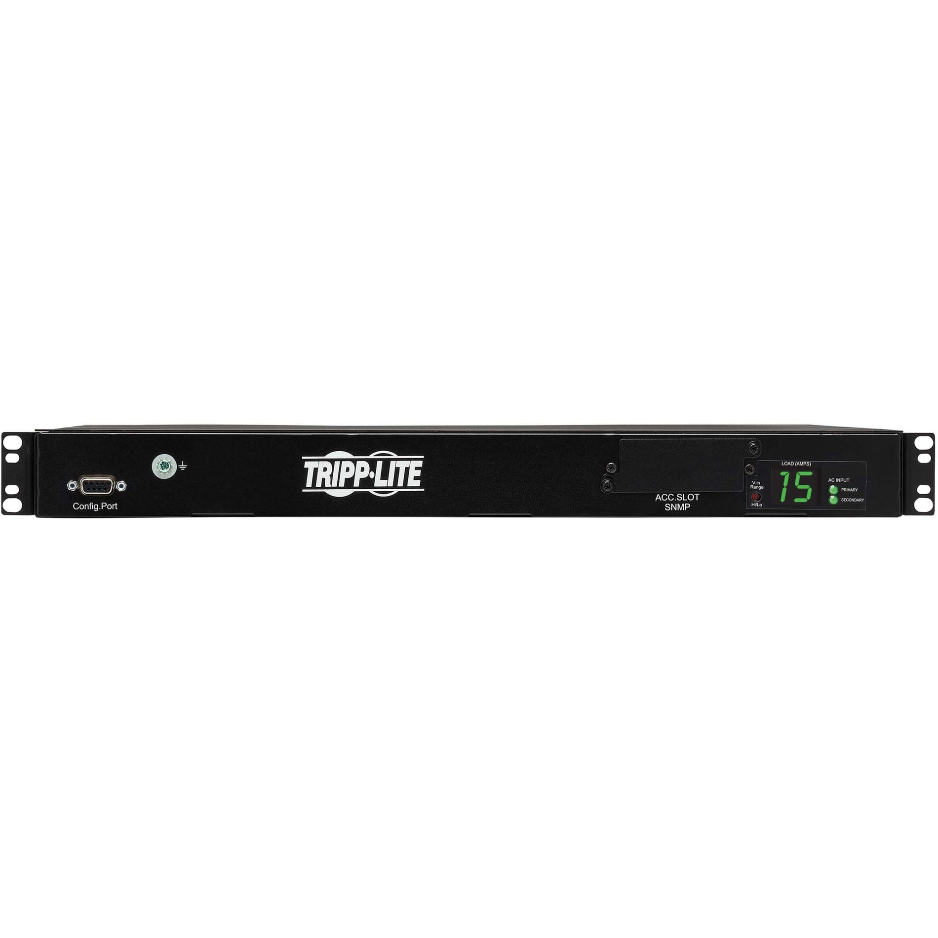 Side view of Tripp Lite PDUMH15HVAT PDU showing 1U rack mount design-alternate-image2