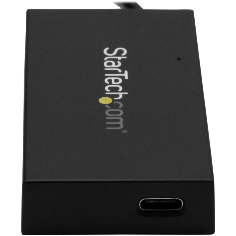 Top view of StarTech.com USB hub showing USB-C port and compact design