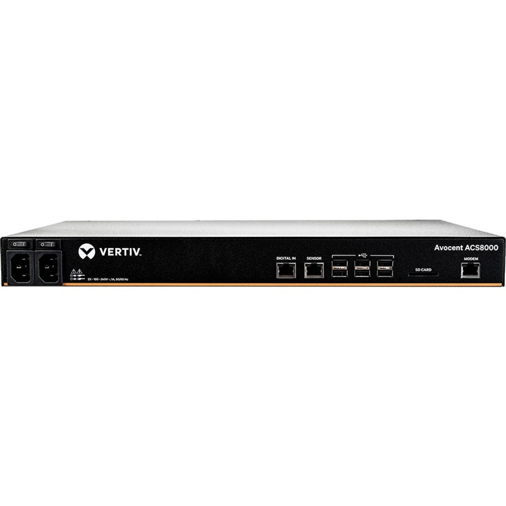 Vertiv Avocent 32-Port ACS8000コンソールシステム、デュアルAC電源およびアナログモデム（ACS8032MDAC-400） ブランド名：Vertiv Avocent ブランド名の翻訳：ヴァーティブ・アボセント