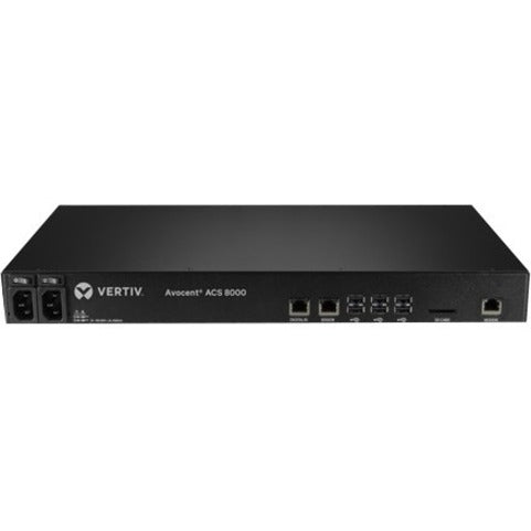 Vertiv Avocent 32-Port ACS8000コンソールシステム、デュアルAC電源およびアナログモデム（ACS8032MDAC-400） ブランド名：Vertiv Avocent ブランド名の翻訳：ヴァーティブ・アボセント