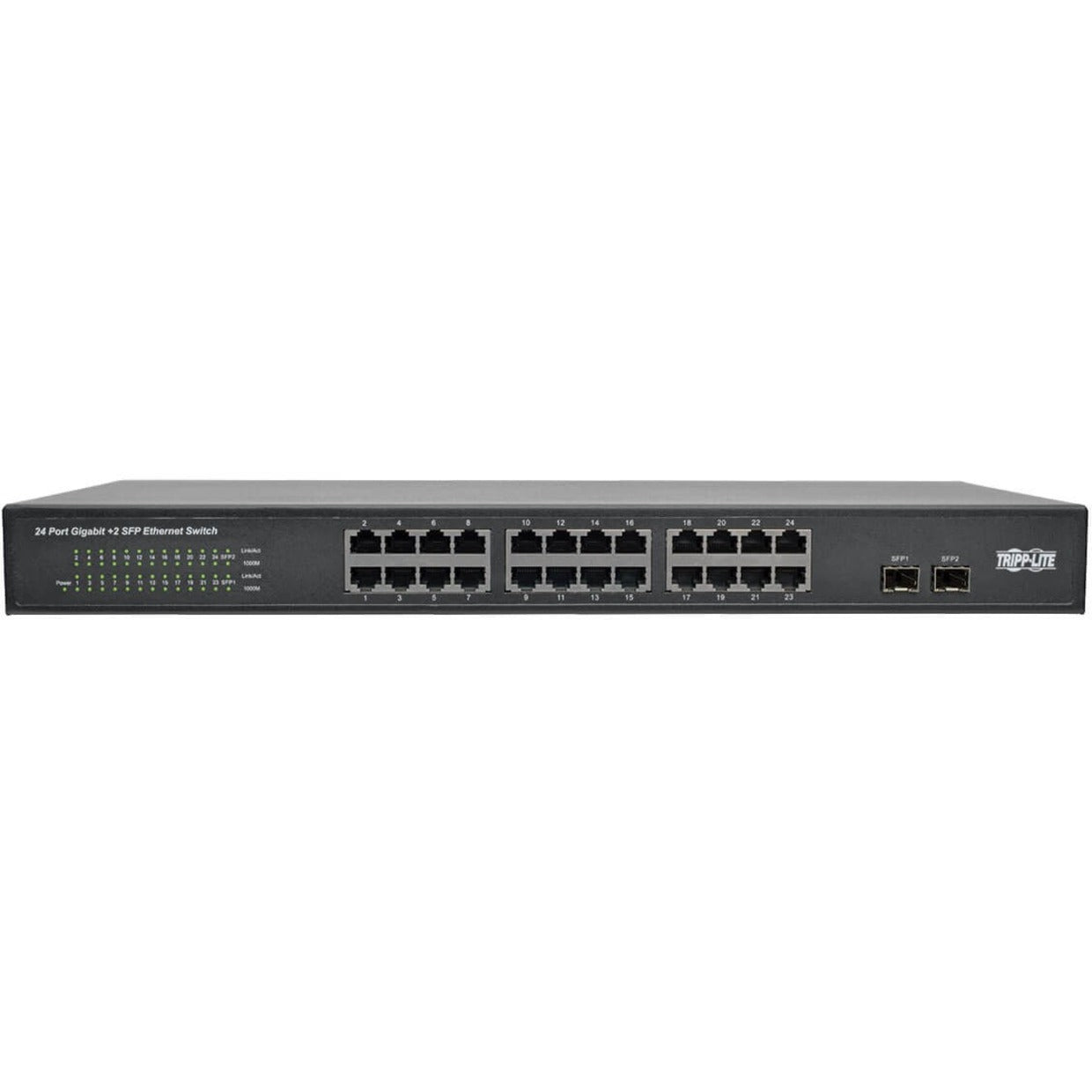 Tripp Lite NG24 Ethernet-Switch Rackmount Unmanaged Metall 1U 24-Port Gigabit Ethernet Switch