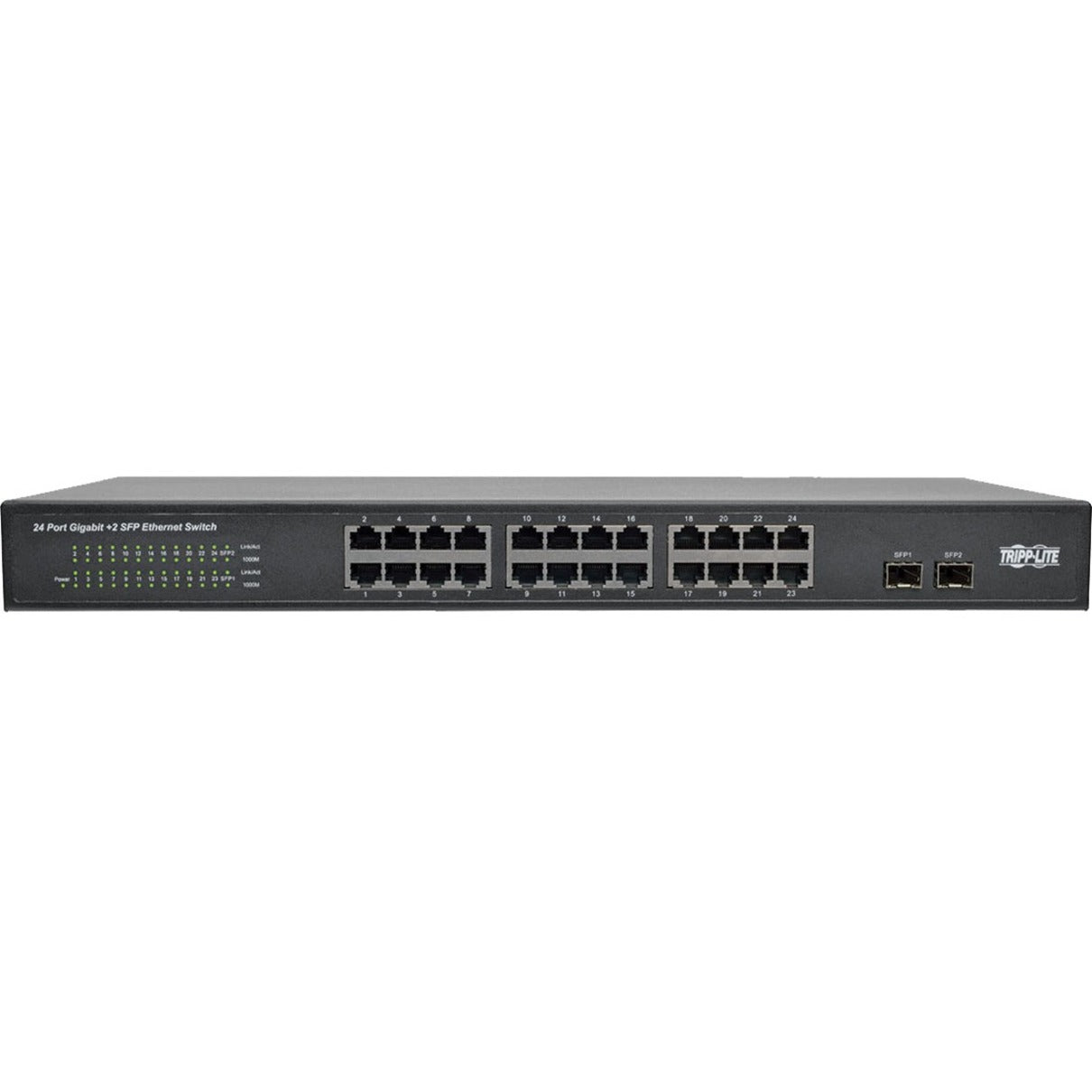 Tripp Lite NG24 Ethernet-Switch Rackmount Unmanaged Metall 1U 24-Port Gigabit Ethernet Switch