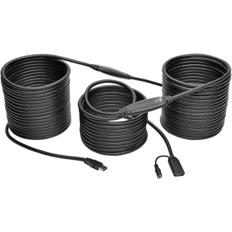 Full length view of Tripp Lite U330-20M USB extension cable showing coiled arrangement