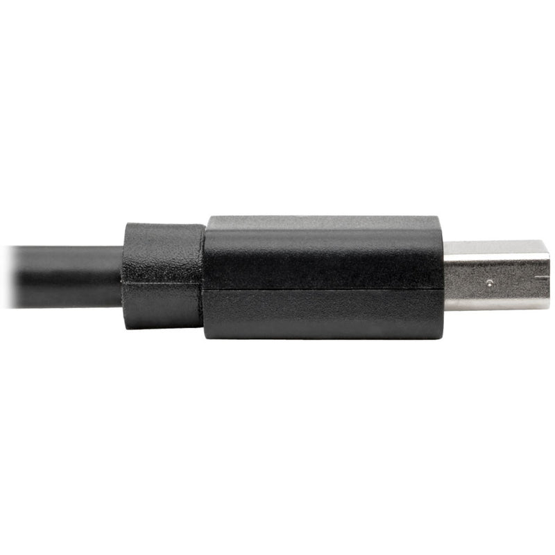 Close-up side view of Mini DisplayPort connector showing construction details