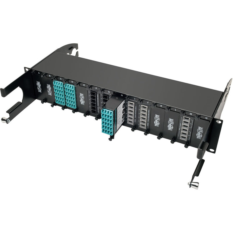 Multiple cassettes installed in a Tripp Lite chassis showing full deployment configuration