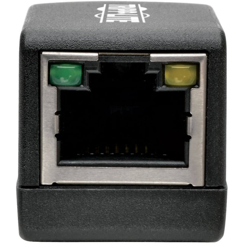 Detailed view of RJ45 port LED indicators on B126-1P0-MINI