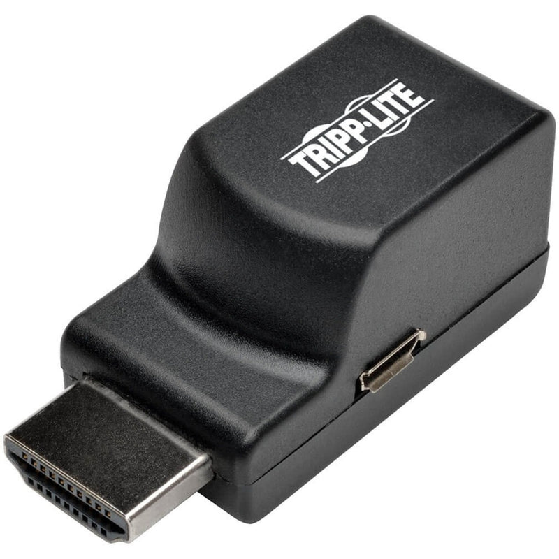 Tripp Lite B126-1P0-MINI HDMI extender receiver front view showing HDMI connector and compact design