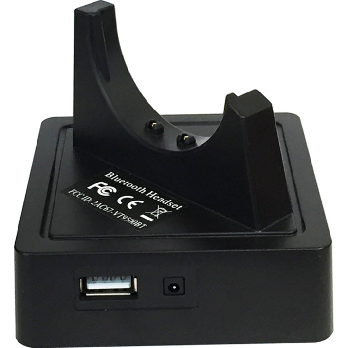 Detailed view of Spracht ZŪM Maestro BT charging base USB port and cradle design