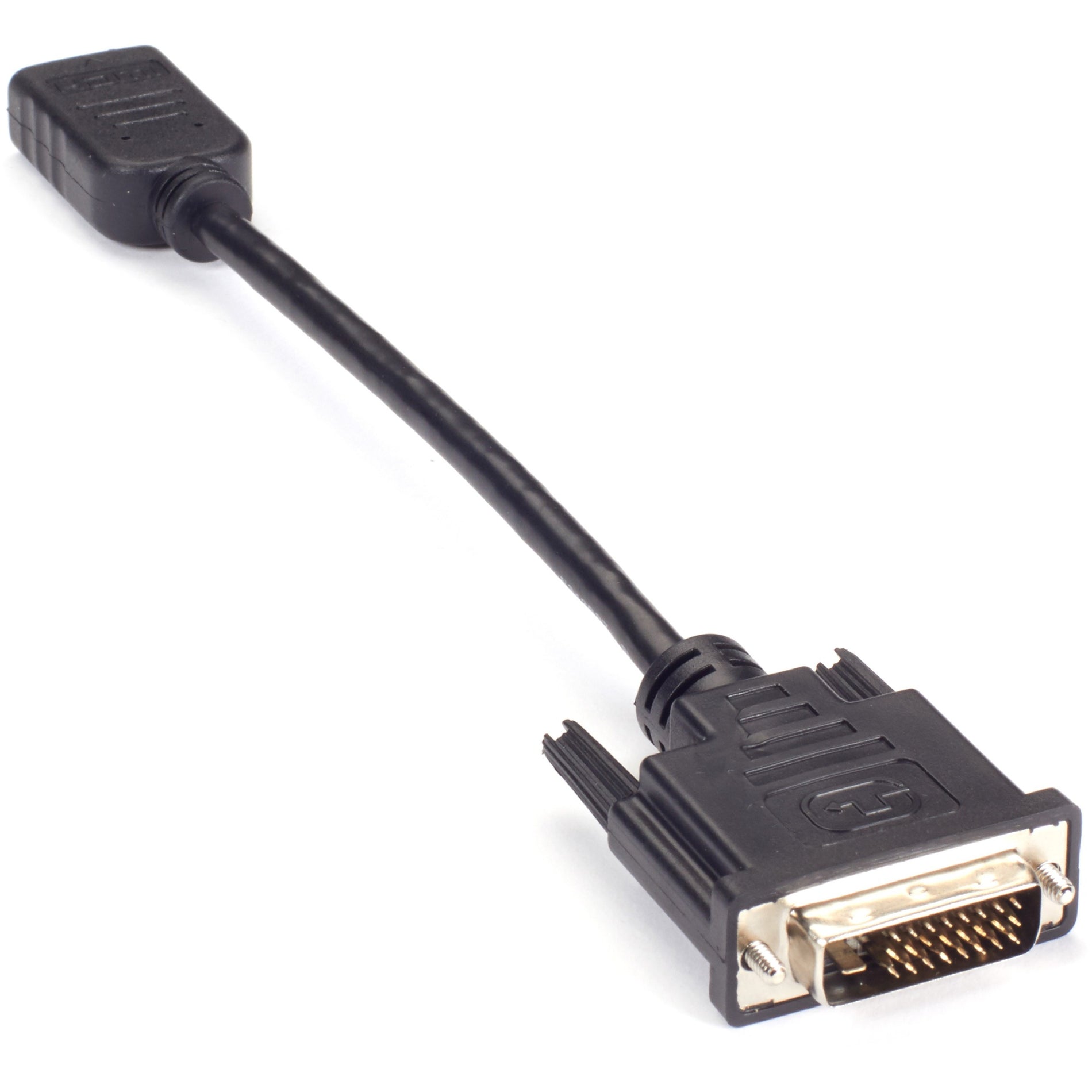 الصندوق الأسود VA-DVID-HDMI محول فيديو دونغل - DVI-D ذكر إلى HDMI أنثى، مقاوم للتوتر، مزيد الأمان، طول الكابل 8 بوصات، دعم للقرار 1920 × 1080  Black Box العلامة التجارية