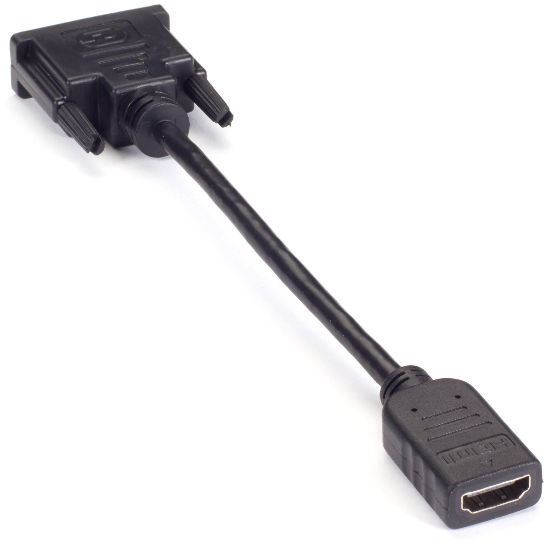 Adaptateur vidéo Black Box VA-DVID-HDMI - Mâle DVI-D Vers Femelle HDMI Résistant au Stress Dégagement de Tension Longueur du Câble de 8" Résolution Supportée de 1920 x 1080