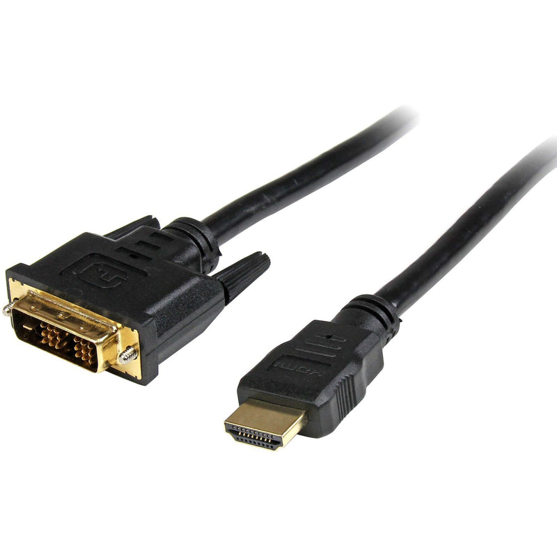 StarTech.com HDMI to DVI-D cable showing both connector ends with gold-plated contacts