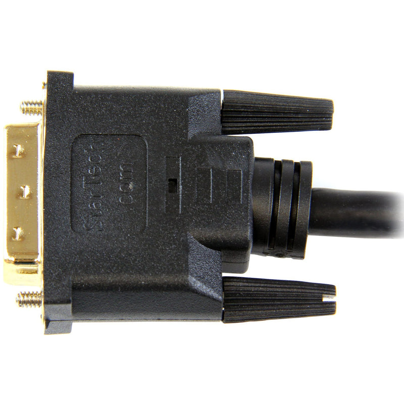 Side view of DVI connector showing construction and strain relief