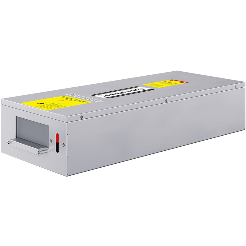 CyberPower RB1270X10 UPS replacement battery cartridge in silver aluminum housing with yellow warning labels