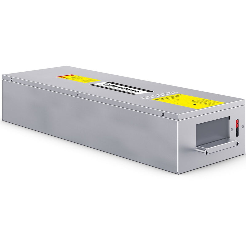 Side view of CyberPower RB1270X10 battery cartridge showing secure housing and access panel