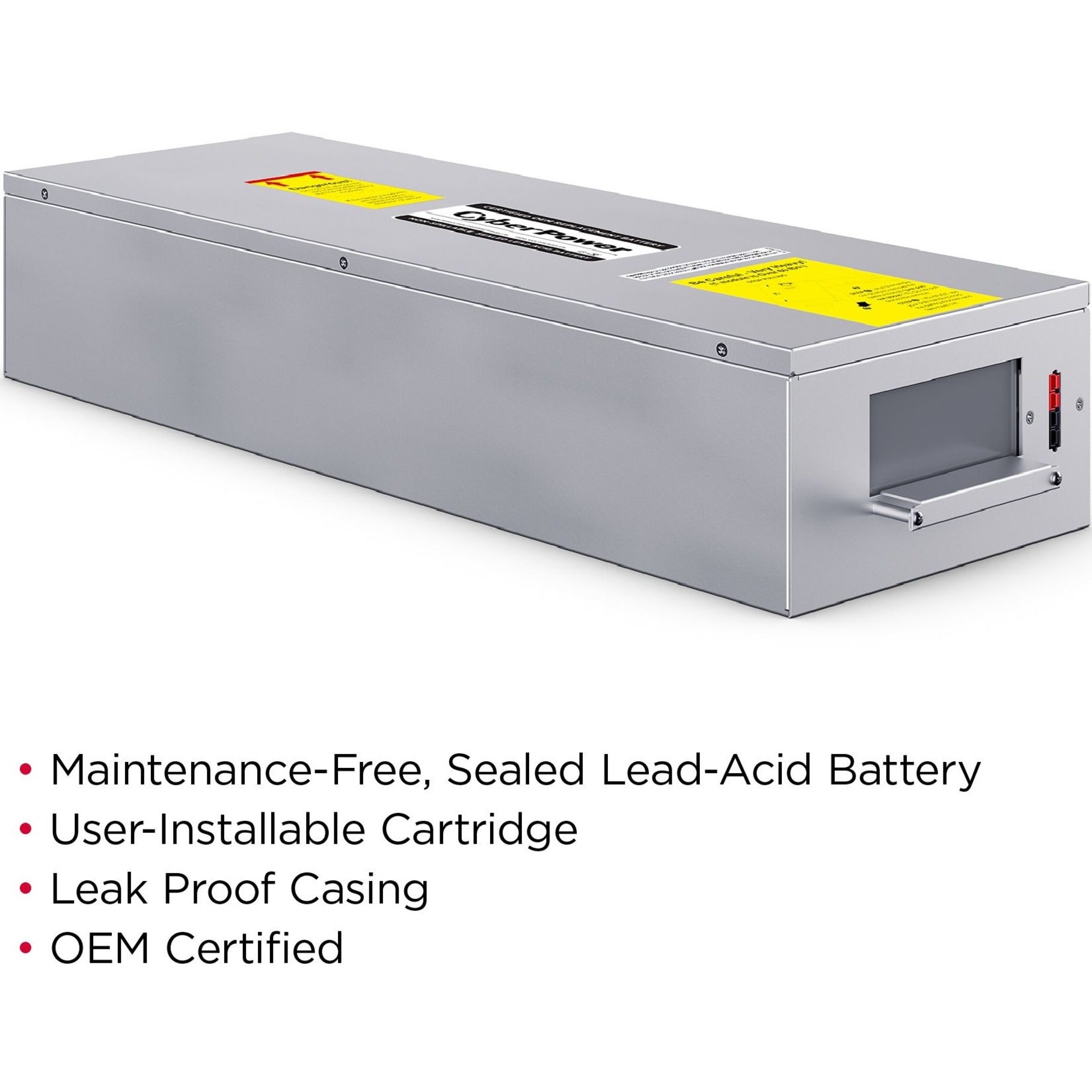 CyberPower RB1290X10 battery cartridge with key feature callouts-alternate-image4