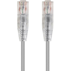 Monoprice SlimRun Cat6 28AWG UTP Ethernet Network Cable, Flexible Snagless Design, High-Density Space-Saving, Gray 3ft M/M - 13529 (Lifetime Warranty)