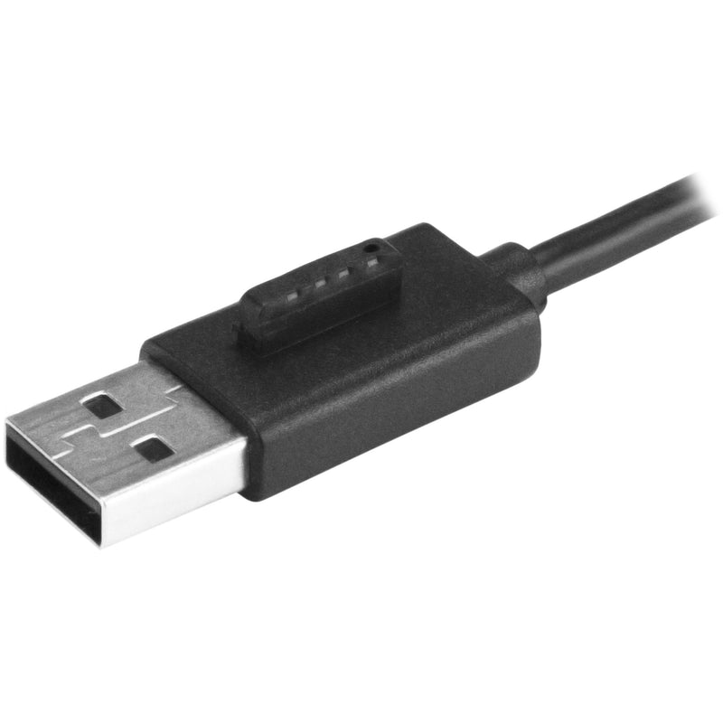 Detailed view of USB connector showing construction quality