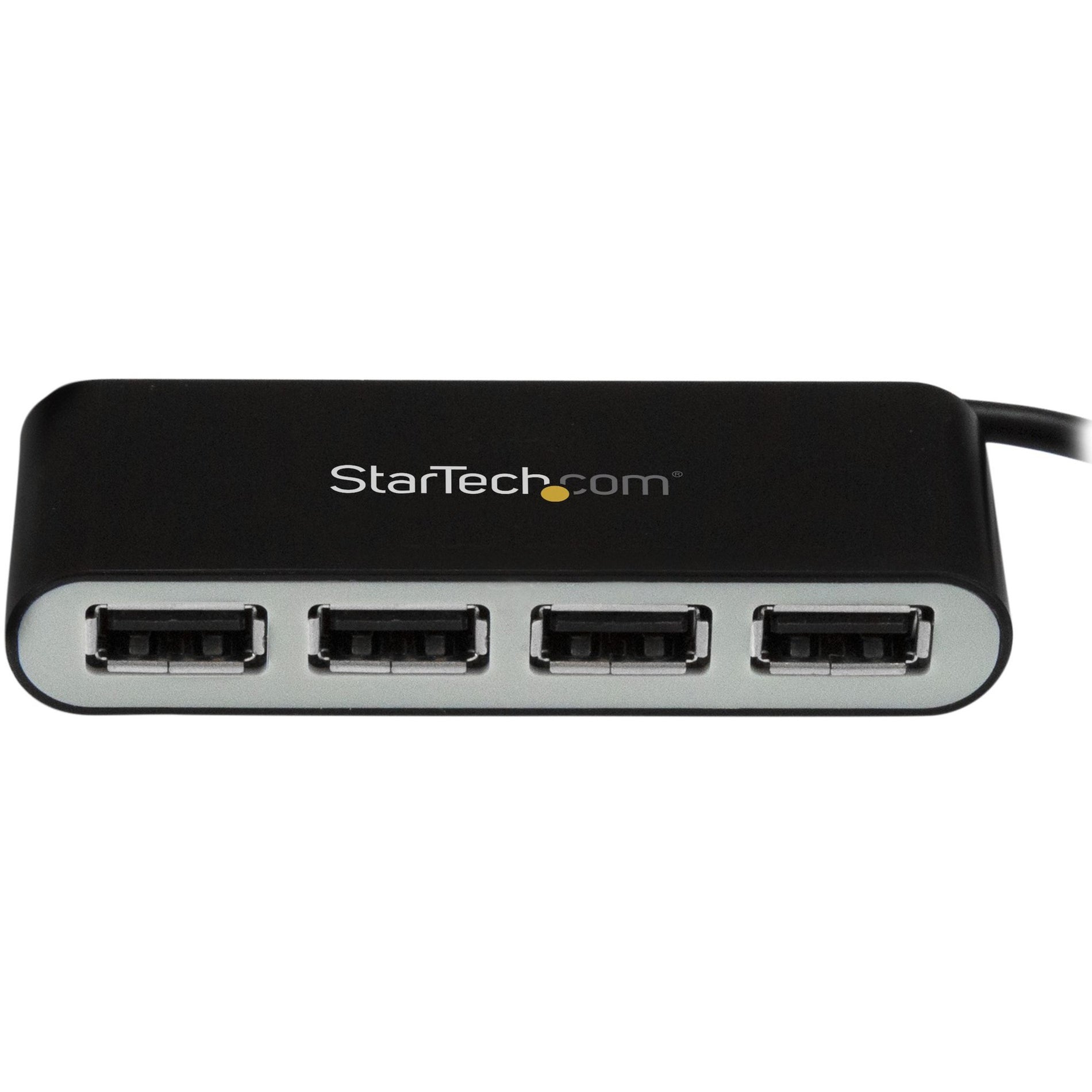 StarTech.com - Concentrador USB mini portátil de 4 puertos con cable incorporado Concentrador USB mini compacto