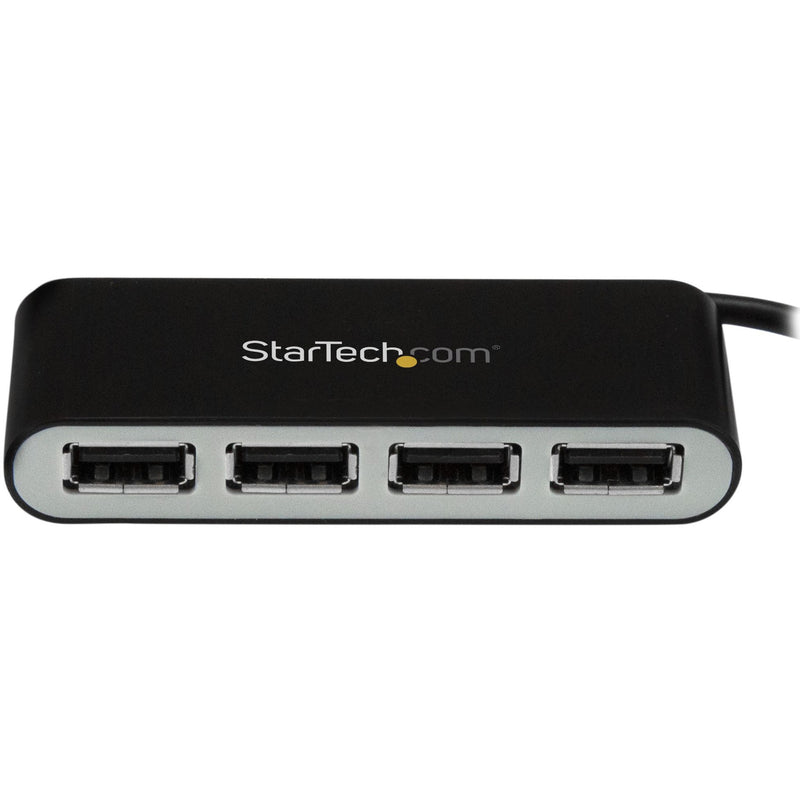 Top view of StarTech.com USB hub showing aligned USB ports and branding