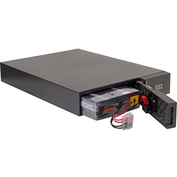 Eaton 9PX1500RTN UPS with hot-swappable battery module being accessed from front panel