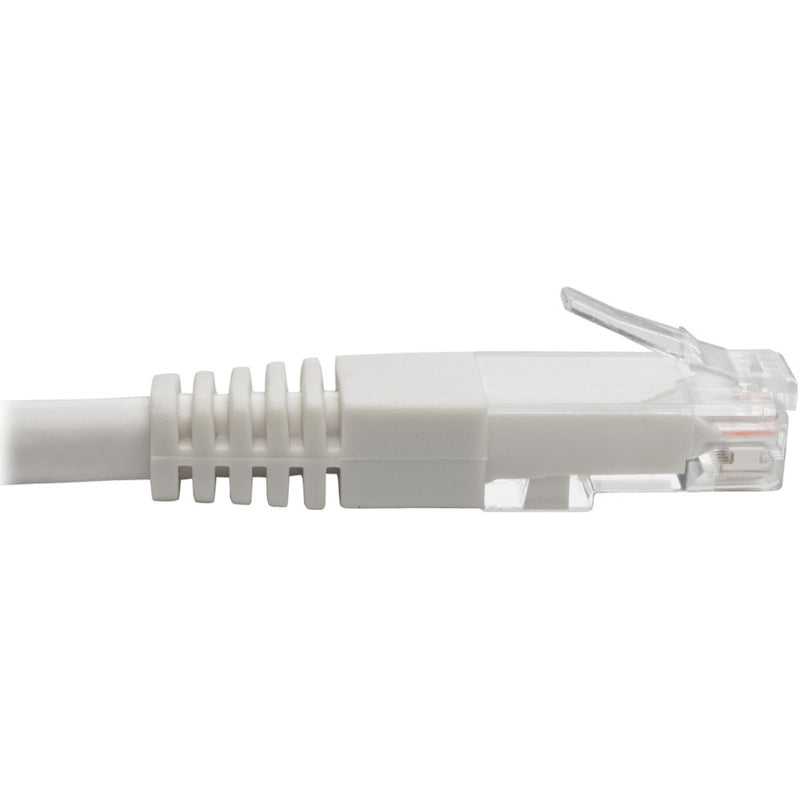 Side profile of RJ45 connector showing detailed strain relief structure