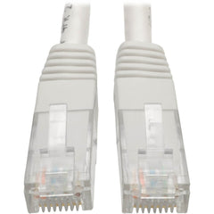 Tripp Lite Cat6 Gigabit Network Cable, White 7ft Molded Patch Cable, RJ45 M/M Connectors, Gold-Plated, 1Gbps, Strain Relief for Computers, Printers, Modems - N200-007-WH (Lifetime Warranty)