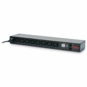 Front view of APC AP7920B Rack PDU showing eight C13 outlets and digital display