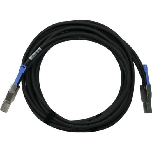 QNAP CAB-SAS20M-8644 2-meter Mini SAS cable with blue-accented SFF-8644 connectors and black protective sheathing