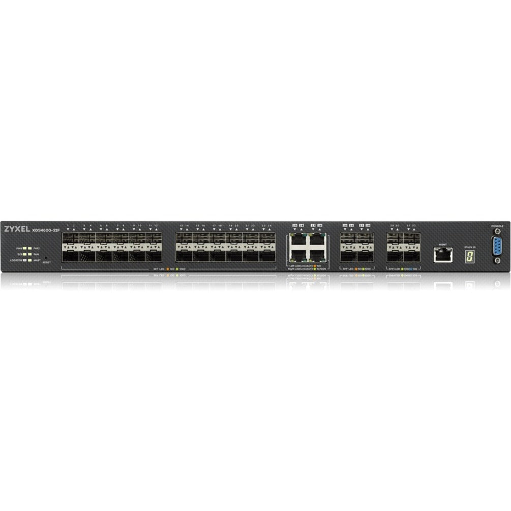 ZYXEL XGS4600-32F 28-port GbE L3 Managed Switch with 4 SFP+ Uplink, Lifetime Warranty, Rack-mountable