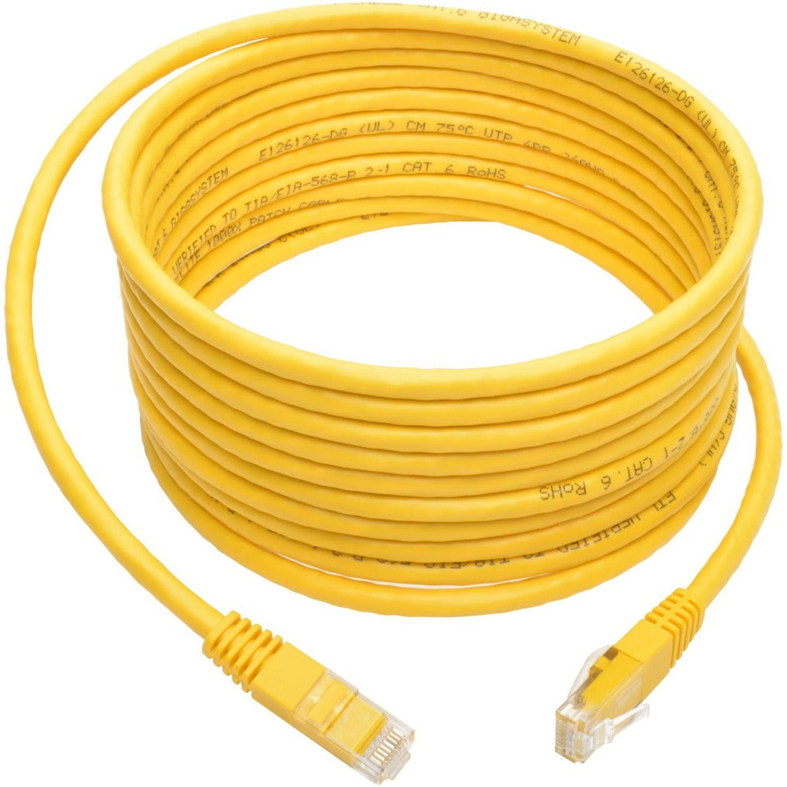 Tripp Lite N200-015-YW Cat6 Gigabit Molded Patch Cable (RJ45 M/M) Jaune 15 ft