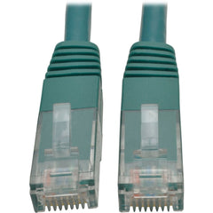 Tripp Lite Cat6 Gigabit Network Cable, RJ45 M/M Molded Patch Cable, Gold-Plated Connectors, High-Speed 1Gbps Data Transfer, Green 25ft, Strain Relief (Lifetime Warranty)