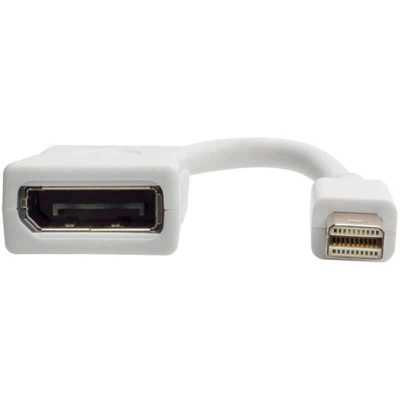 Close-up view of DisplayPort connector end showing connector housing and gold contacts